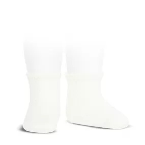 PERLE SIDE OPENWORK SHORT SOCKS CREAM