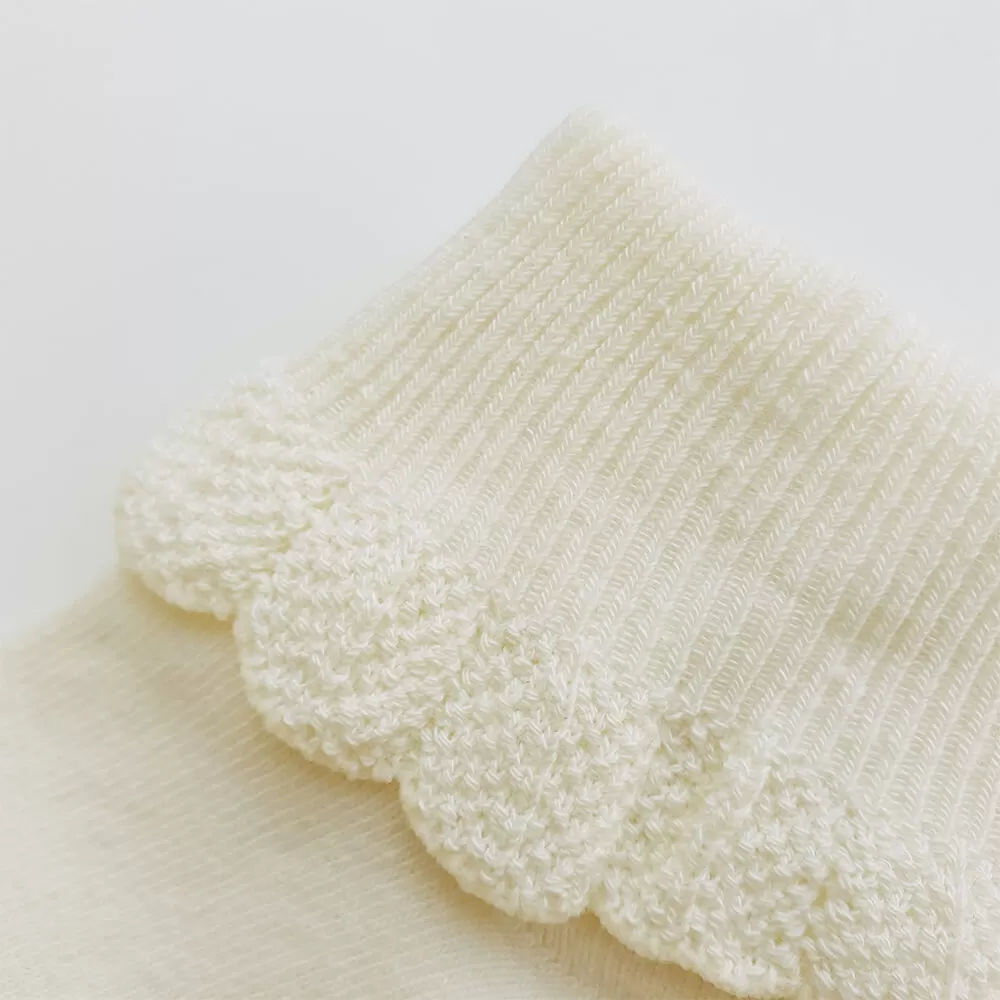 Poppie Cotton Socks - Cream