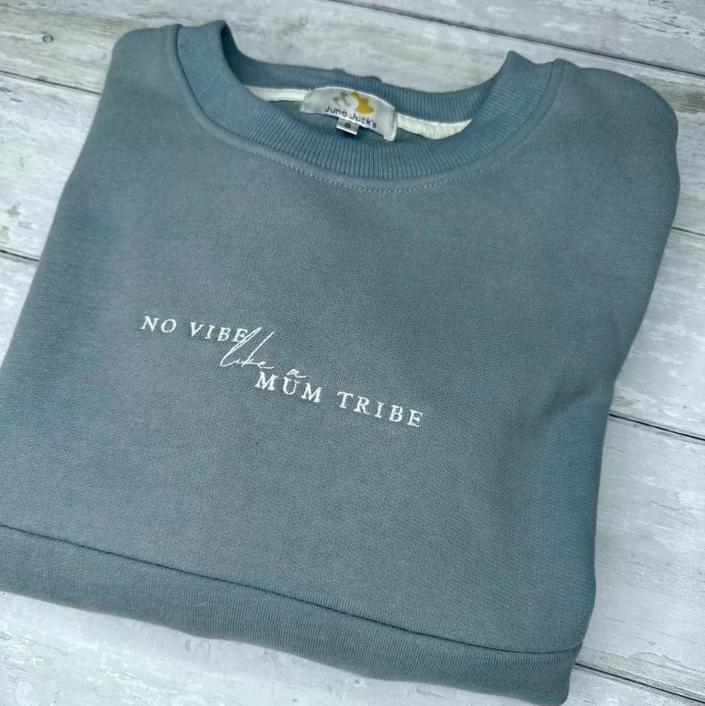 Ready Made - 'No Vibe Like a Mum Tribe' Nursing Sweatshirt Size S (6/8)