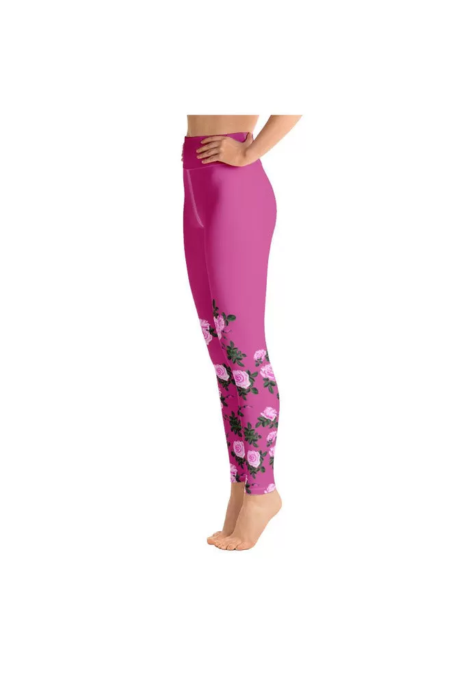 Rising Rose Yoga Leggings