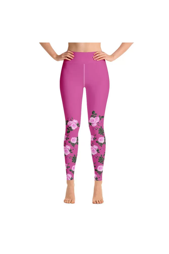 Rising Rose Yoga Leggings