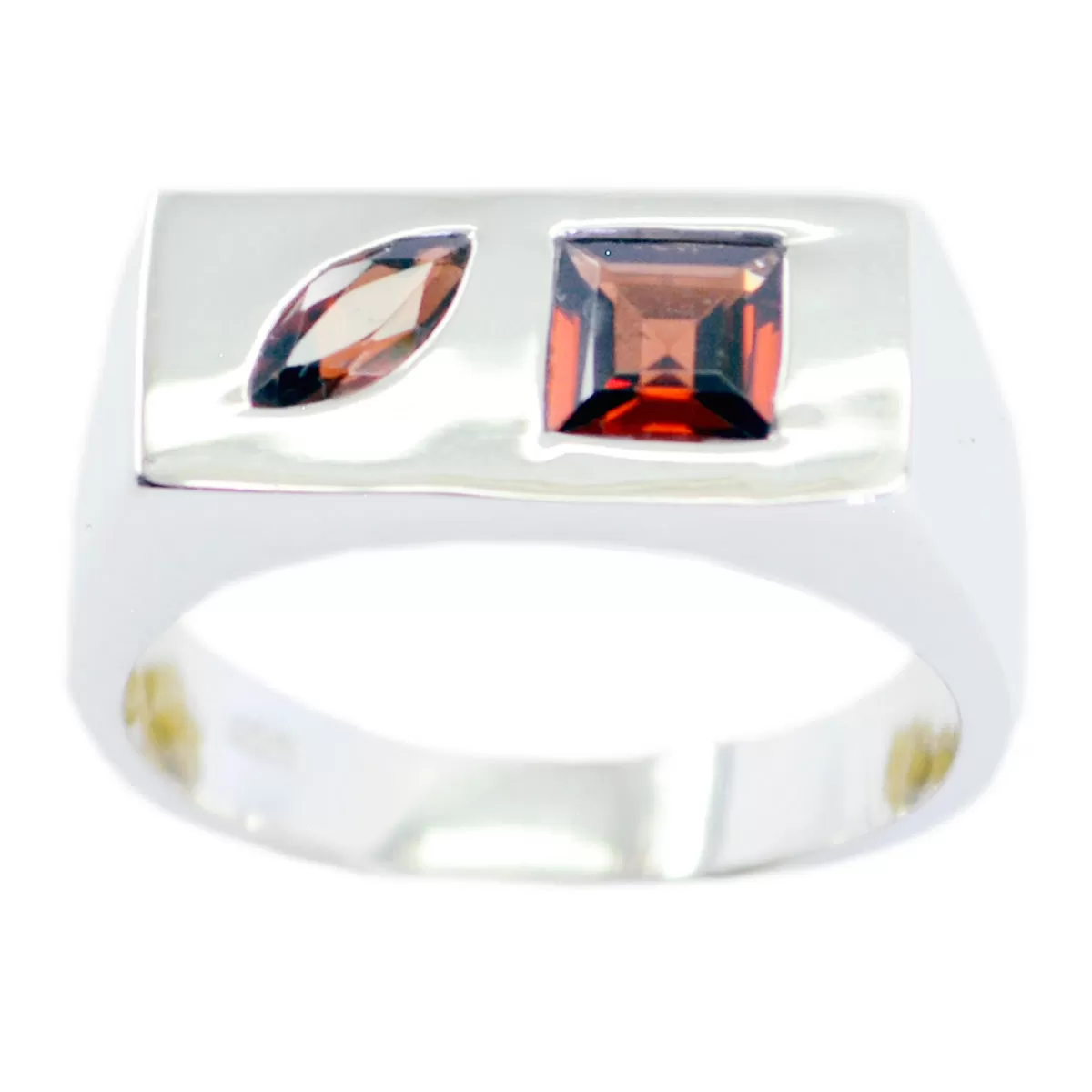 Riyo Attractive Gemstones Garnet 925 Silver Ring Christian Jewelry