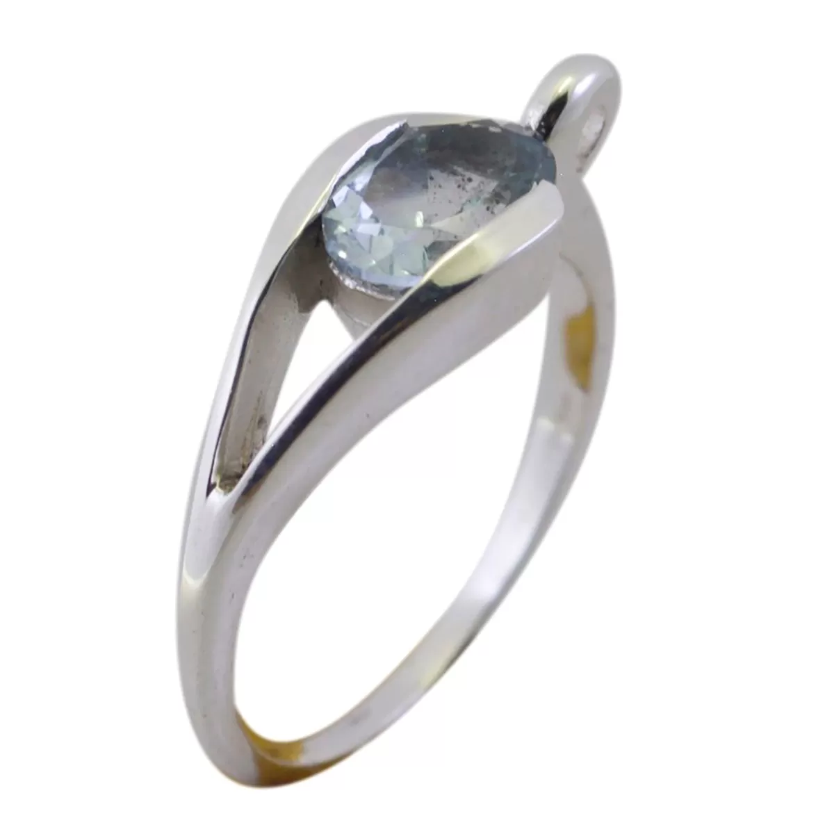 Riyo Delicate Stone Blue Topaz Sterling Silver Ring Jewelry Making