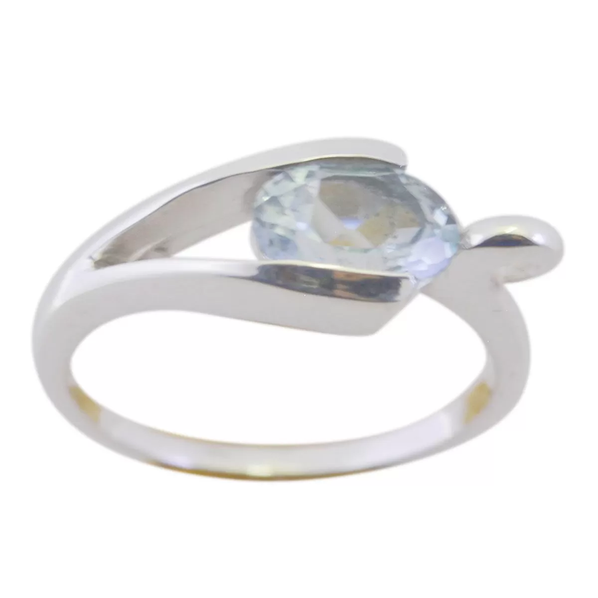 Riyo Delicate Stone Blue Topaz Sterling Silver Ring Jewelry Making