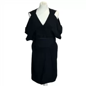 Roland Mouret Black & White Contrast Midi Dress S