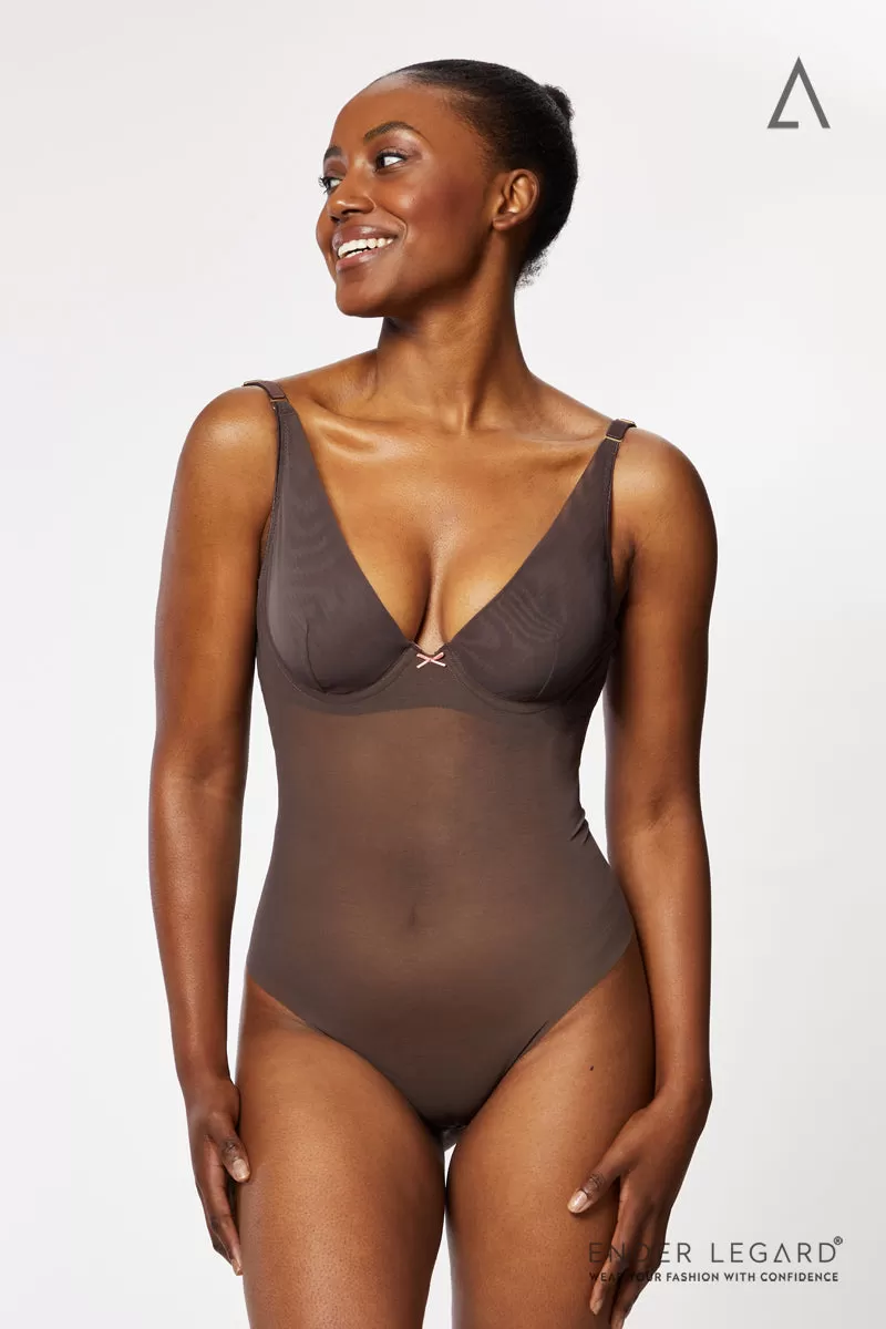 Seamless Backless Shapewear with Underwired High Apex Plunge Bra (JONI)