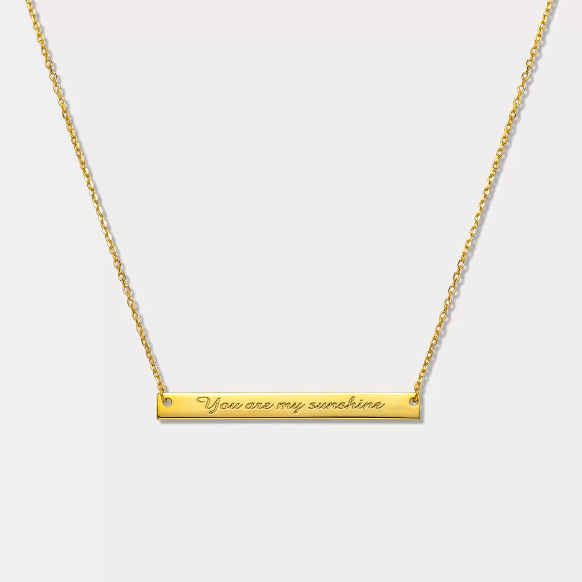 Serif Custom Sentence Tag Chain Necklace