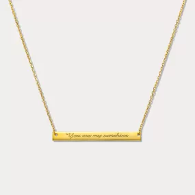 Serif Custom Sentence Tag Chain Necklace