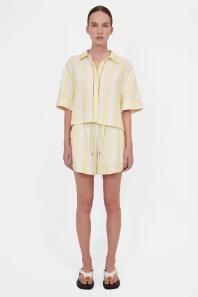 Simkhai - Sonny Elasticated Shorts - Lemon Stripe