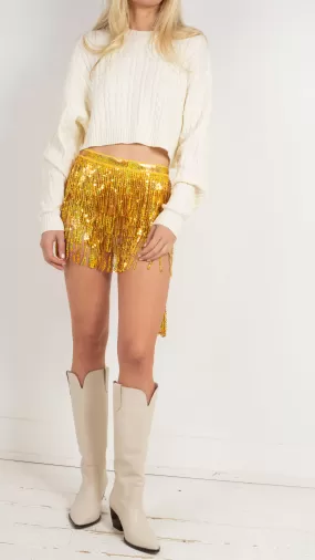 Solange Sequin Mini Skirt - Gold