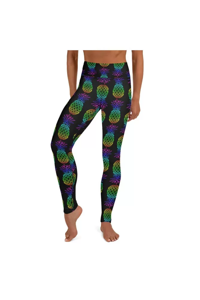 Spectral Pineapple Yoga Leggings