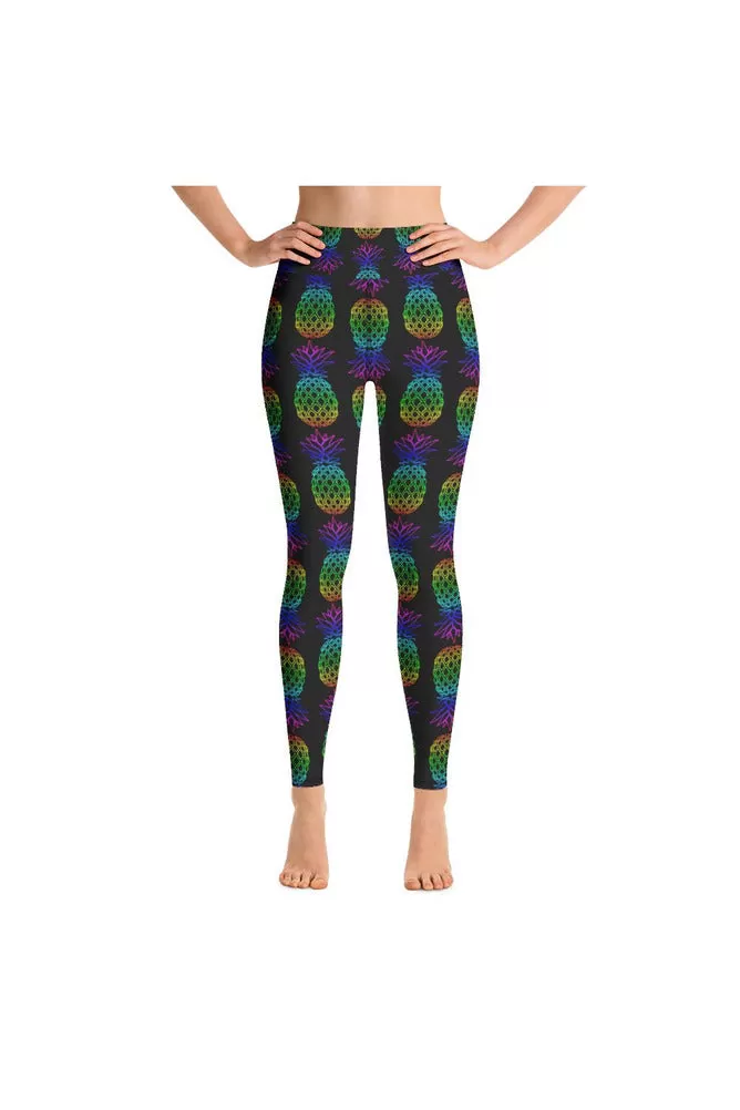 Spectral Pineapple Yoga Leggings