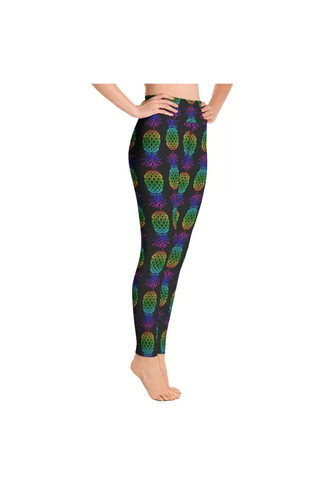 Spectral Pineapple Yoga Leggings