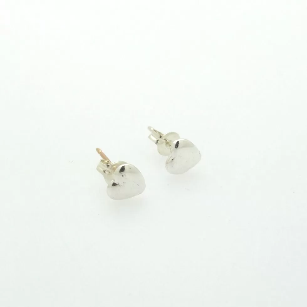 Sterling Silver Small heart studs