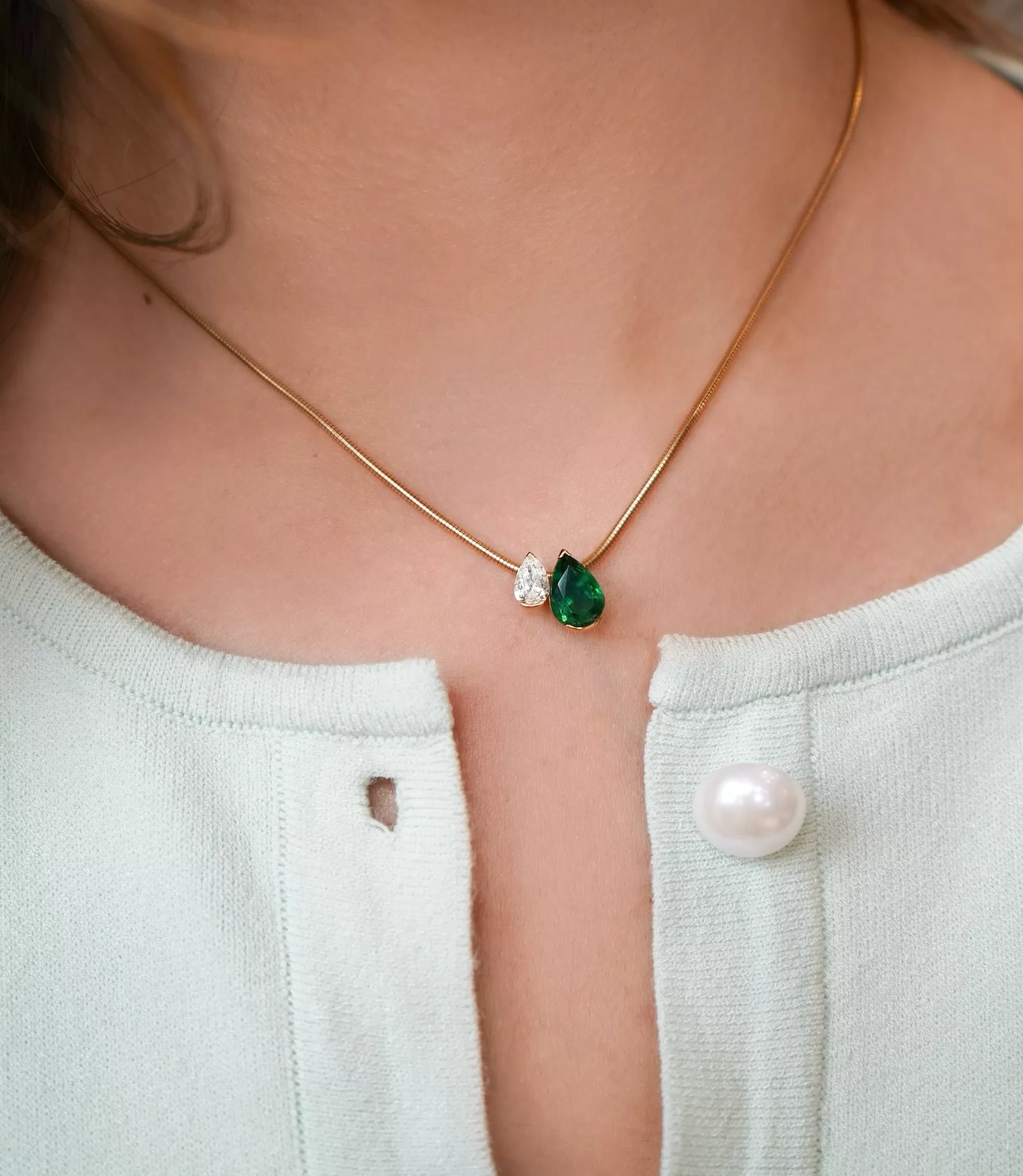 The Emerald Muse Duo Pendant