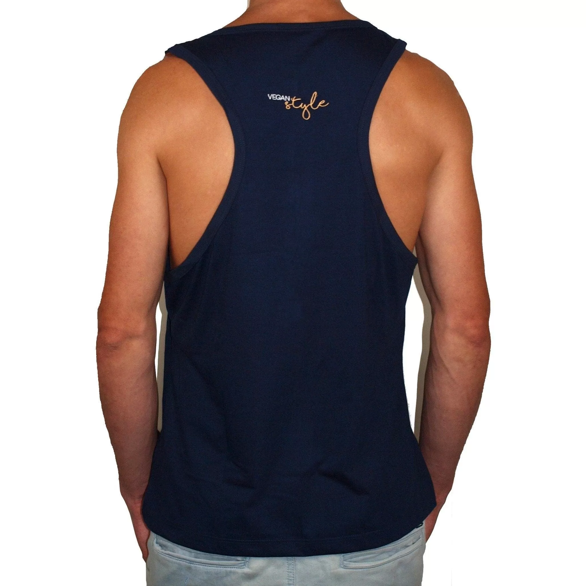 Vegan Style Men's Tank Top in navy