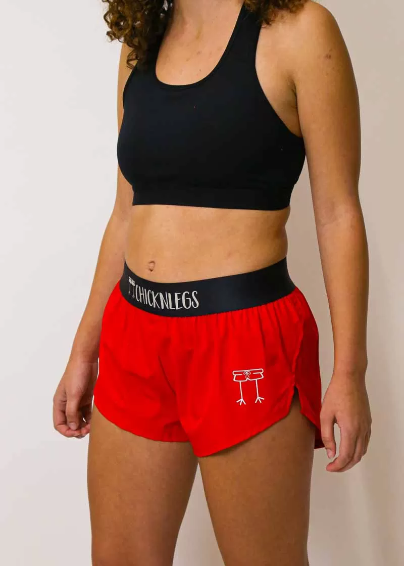 Women's Red 1.5" Split Shorts