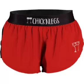 Women's Red 1.5" Split Shorts