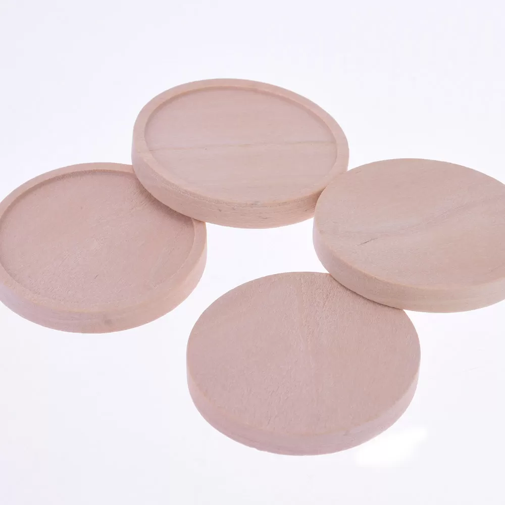 wood Round Pendant tray,bracelet blanks, fit 30mm round cabochons,primary, sold 20pcs