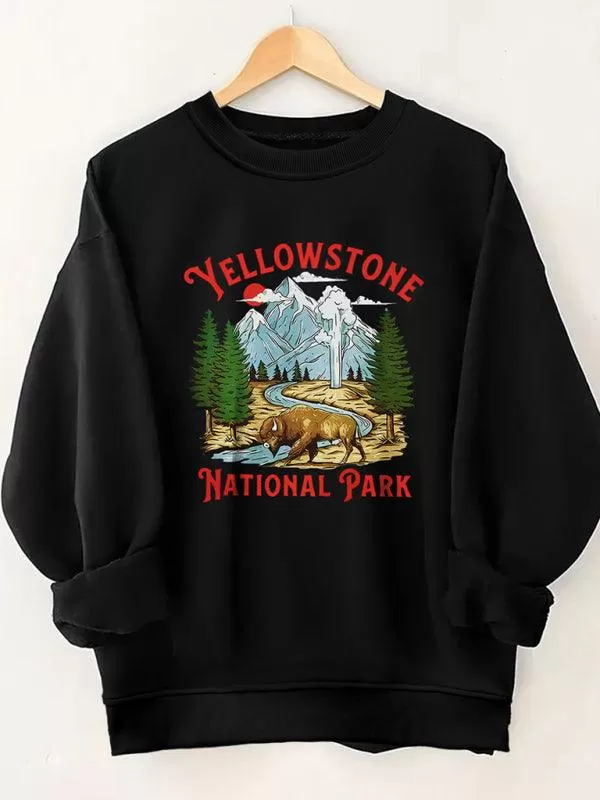 Yellowstone Print Women Sweatshirt