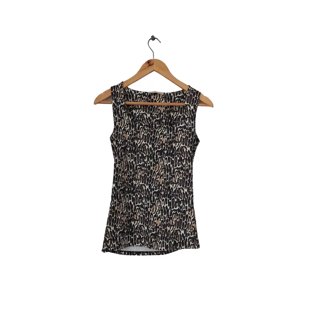 ZARA Animal Print Sleeveless Top | Gently Used |