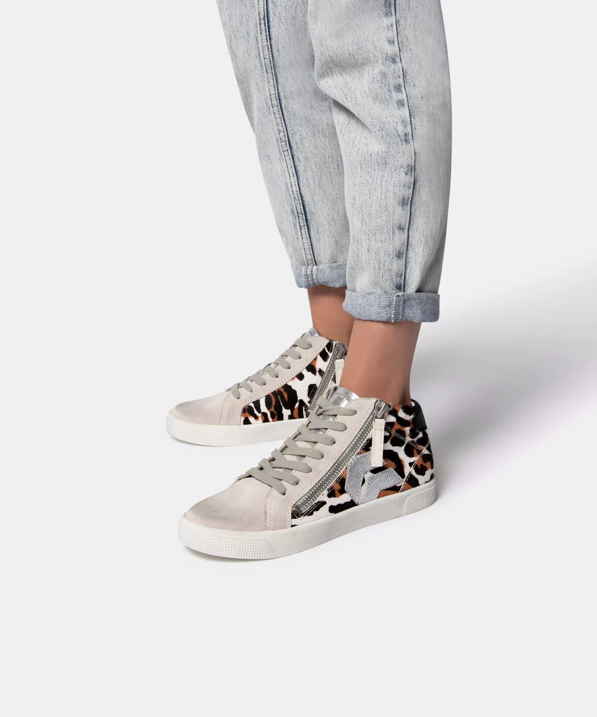 ZONYA SNEAKERS DK LEOPARD CALF HAIR re:vita